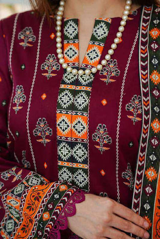 VS DAMAN Exclusive Printed Lawn Unstitched 3 Piece Suit D-26