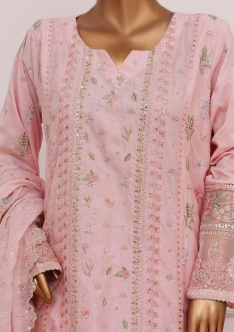 Bin Saeed Luxury | Embroidered Lawn with Chiffon Dupatta 3 Piece Suit D-6