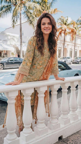 Colors by AlZohaib vol-2 | Digital Printed Lawn 3 Piece Unstitched Suit D-8