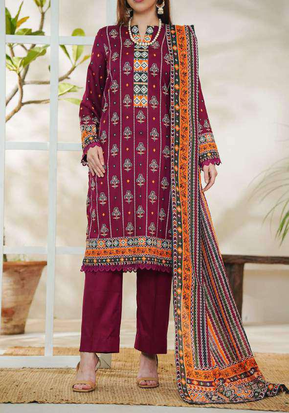 VS DAMAN Exclusive Printed Lawn Unstitched 3 Piece Suit D-26