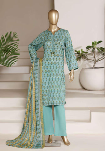 Sadabahar Vol-09 | Printed Lawn 3 Piece Stitched Suit D-1
