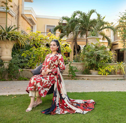 Naimal Lawn Slub Digital Print Vol-2 By Tawakkal D-06