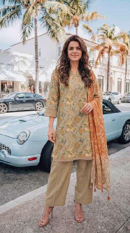 Colors by AlZohaib vol-2 | Digital Printed Lawn 3 Piece Unstitched Suit D-8