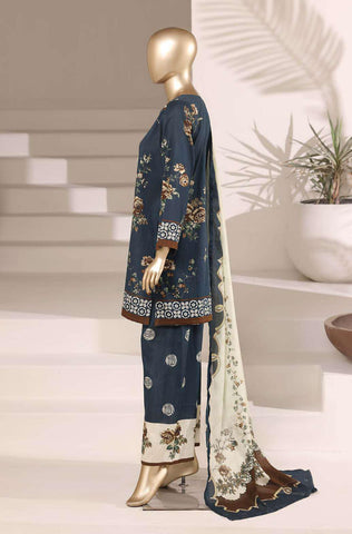 Sadabahar Vol-08 | Printed Lawn 3 Piece Stitched Suit D-1