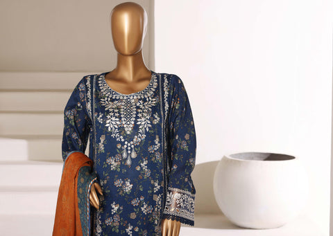 Luxury Lawn Signature  Heavy Embroidered 3 Piece Stitched Suit By Sadabahar D-3