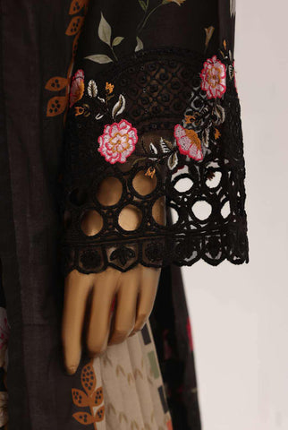 Malika by Sadabahar | Festive Embroidered Lawn 3 Piece Stitched Suit D-1