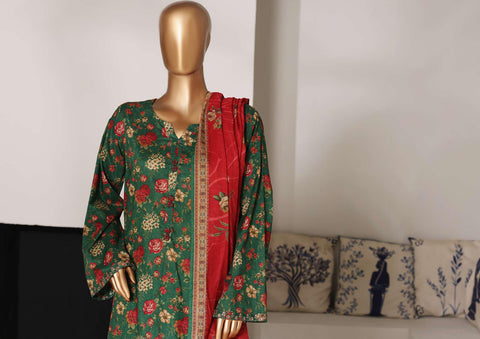 Bin Saeed Printed Stitch Lawn 2026 | 3 Piece Stitched Suit D-10