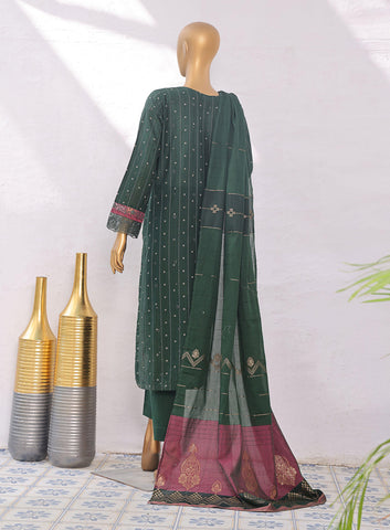 Turkish Jacquard Vol-1 Emb Un Stitched 3 Piece HZ-1