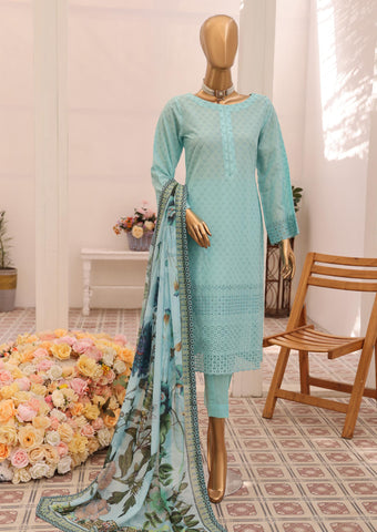 Bloom Schiffli Lawn With Fancy Dupatta D-1 By Dr Haris