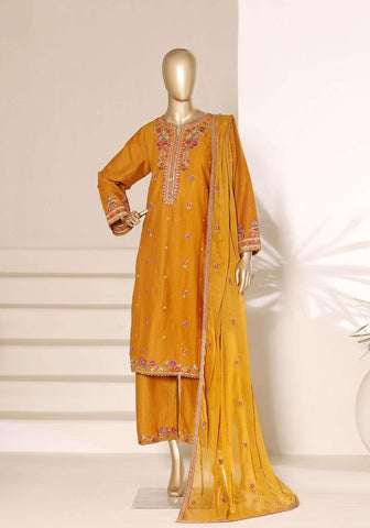 Sadabahar Luxury | Embroidered 3 Piece Stitched Slub Lawn Suit D-1