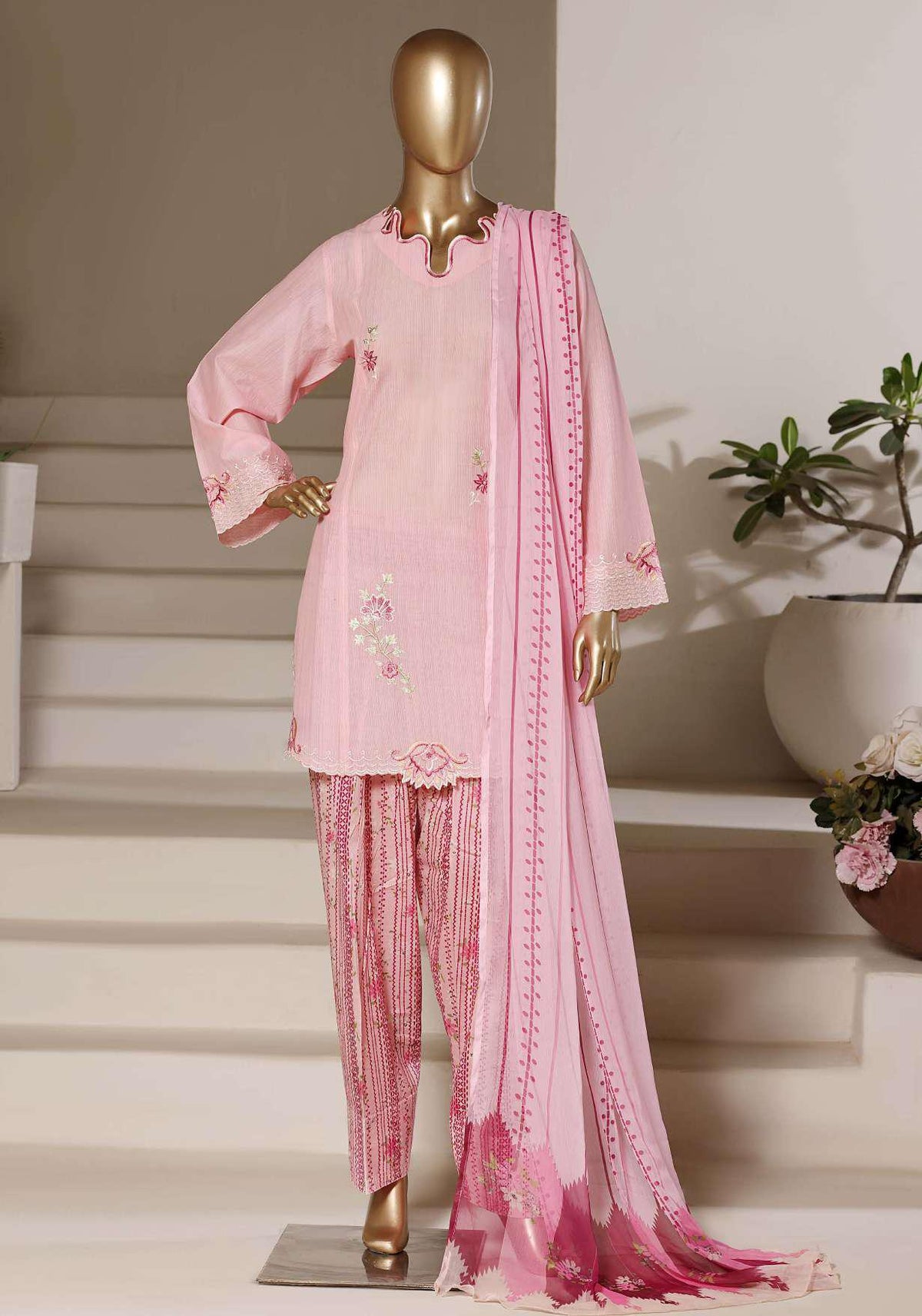 Eclair by Sadabahar | Embroidered Lawn 3 Piece Stitched Suit D-6