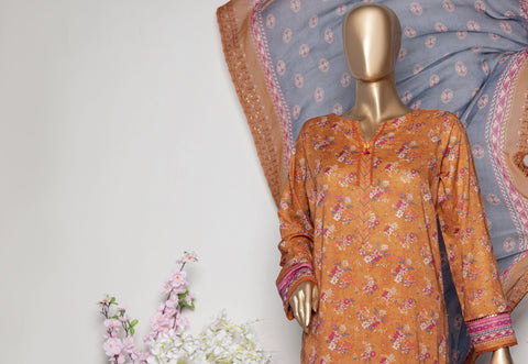Emb Lawn Shirt Bamber Chiffon Cutwork Dupatta Un-Stitched 3Pcs D-923
