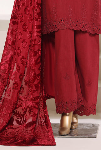 SADABAHAR Luxury Khaddar Karandi with Palachi Shawl 3Pc Stitched D-02