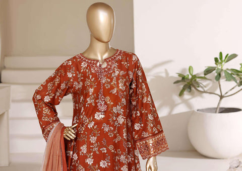 Sadabahar Peplum Embroidered Lawn Stitched 3 Piece Suit D-2