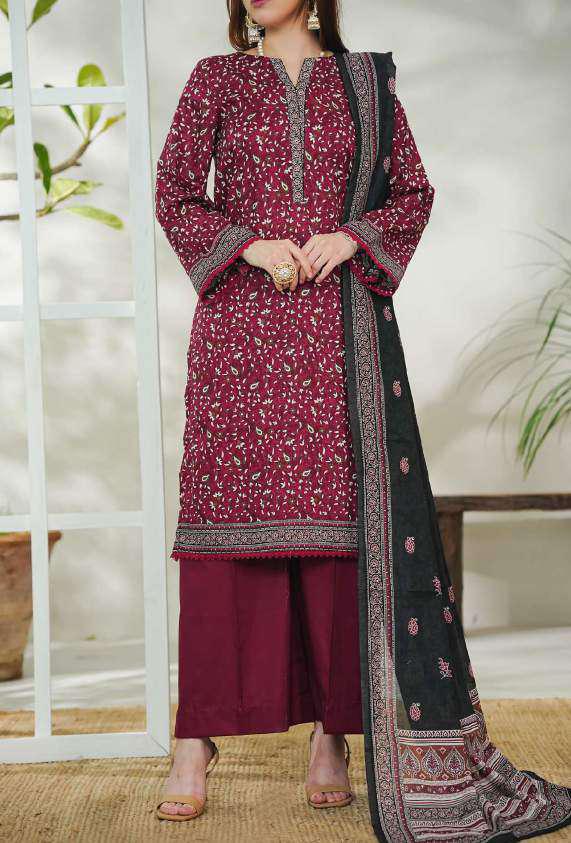 VS DAMAN Exclusive Printed Lawn Unstitched 3 Piece Suit D-29