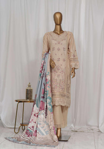 Luxury Embroidered Khaddar Coll:Vol-1  D-01  STITCHED 3 PCS