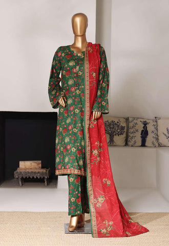 Bin Saeed Printed Stitch Lawn 2026 | 3 Piece Stitched Suit D-10