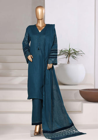 Sadabahar Premium Emb Cross Texture RTW 3 Piece Suit D-3