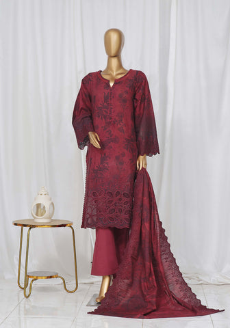 Laser Cutwork Chikankari Emb Dupatta Vol-1 Sadabahar D-03