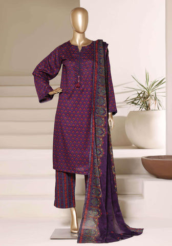 Sadabahar Luxury Lawn | Printed 3 Piece Stitched Suit D-1