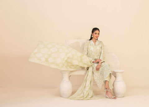 Marin by Tawakkal Fabrics | Embroidered Printed Lawn 3 Piece Unstitched Suit D-8