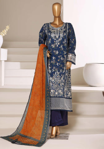 Luxury Lawn Signature  Heavy Embroidered 3 Piece Stitched Suit By Sadabahar D-3