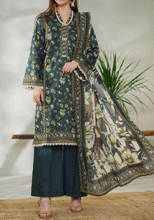 VS DAMAN Exclusive Printed Lawn Unstitched 3 Piece Suit D-30