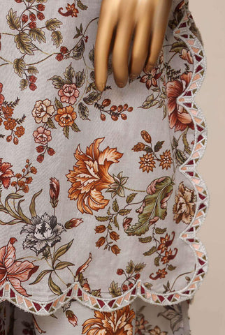 Malika by Sadabahar Vol-4 | Festive Embroidered Lawn 3 Piece Stitched Suit D-4