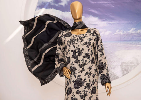 Linen Wintry Shawl Printed Collection Vol-2  D 01