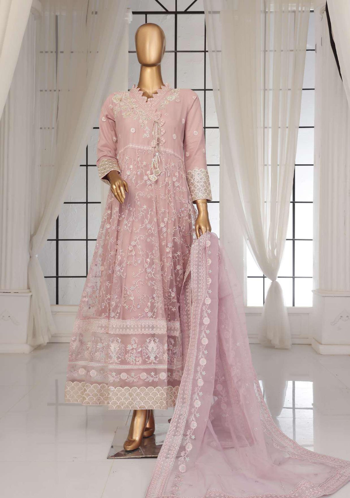 Mahpara Vol 13 Festive Formal Organza Embroidered  Read To Wear D-02
