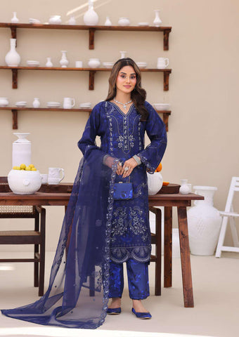 Eshaal Vol-2 Semi-Stitched Luxury Embellished Suit D-4