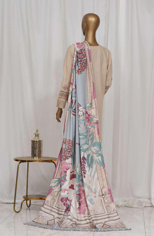 Luxury Embroidered Khaddar Coll:Vol-1  D-01  STITCHED 3 PCS