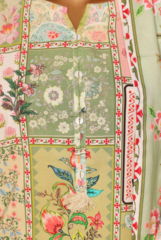 Sadabahar Printed Linen Stitched 3 Piece Suit D-1