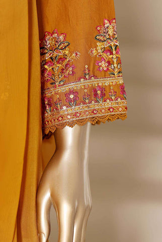 Sadabahar Luxury | Embroidered 3 Piece Stitched Slub Lawn Suit D-1