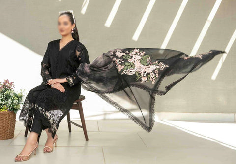 Zevira Semi Stitched  Fancy Heavy Embroidered Lawn Coll-2025 D-3247