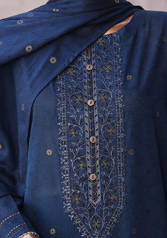 Valencia by HZ Textiles | Jacquard Embroidered 3 Piece Unstitched Suit D-4