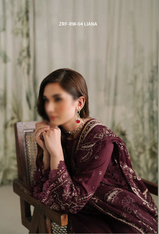 Zarif Luxury Raw Silk Collection:24 D- ZRF-RW-04 LIANA