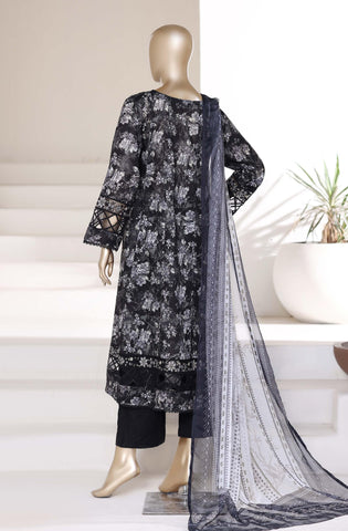 Sadabahar Luxury Peplum | Heavy Embroidered Lawn 3 Piece Stitched Suit D-3