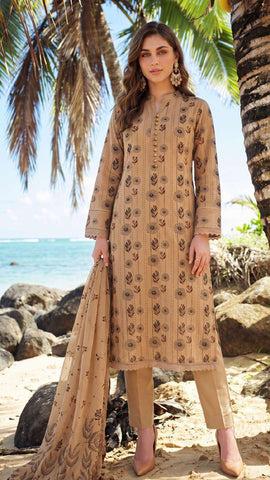 Colors by AlZohaib vol-2 | Digital Printed Lawn 3 Piece Unstitched Suit D-2