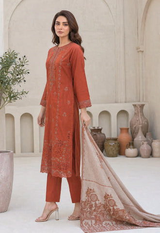 MAHNEER by Tawakkal Fabrics | Embroidered Lawn 3 Piece Unstitched Suit D-4