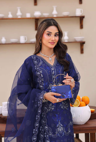 Eshaal Vol-2 Semi-Stitched Luxury Embellished Suit D-4