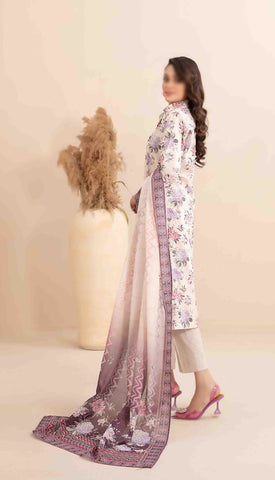Meheroon Embroidered Lawn Digital Print D-03
