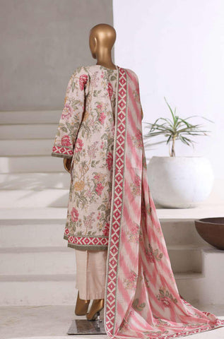 Sadabahar Printed Khaddar With Shimmer Ready To Wear 3Pc D-1