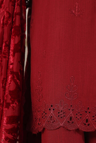 SADABAHAR Luxury Khaddar Karandi with Palachi Shawl 3Pc Stitched D-02