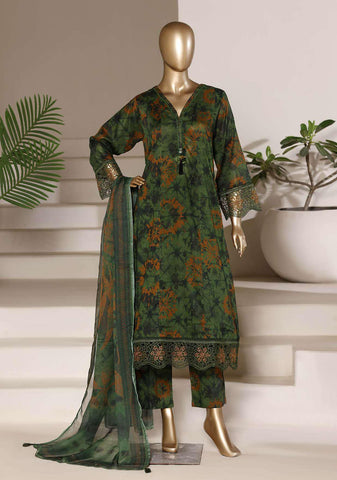 Sadabahar Peplum Luxury | Embroidered Lawn 3 Piece Stitched Suit D-4