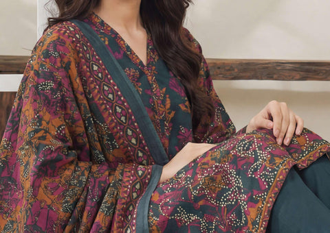 Daman Exclusive | Printed Lawn 3 Piece Unstitched Suit D-1
