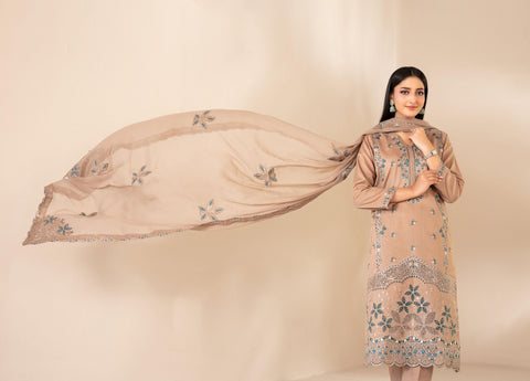 Selma by Shahid Tawakkal | Fancy Embroidered 3 Piece Unstitched Lawn Suit D-3