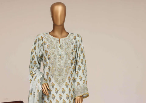 Malika by Sadabahar Vol-4 | Festive Embroidered Lawn 3 Piece Stitched Suit D-5