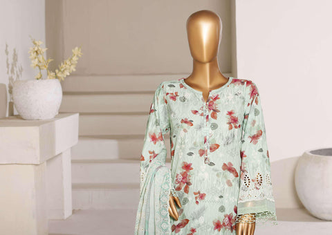 Luxury Lawn Chikankari Embroidered 3 Piece Stitched Collection By Sadabahar D-3