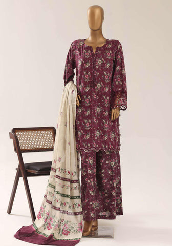 Malika by Sadabahar | Festive Embroidered Lawn 3 Piece Stitched Suit D-2